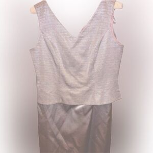 Silver sleeveless formal top & long skirt bridesmaid mother of bride dress suit